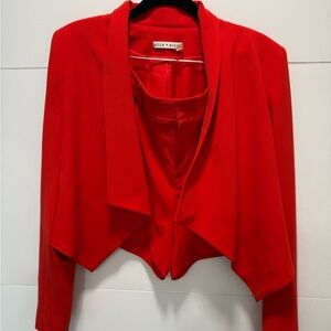 Alice + Olivia Vibrant Red Blazer + shorts
